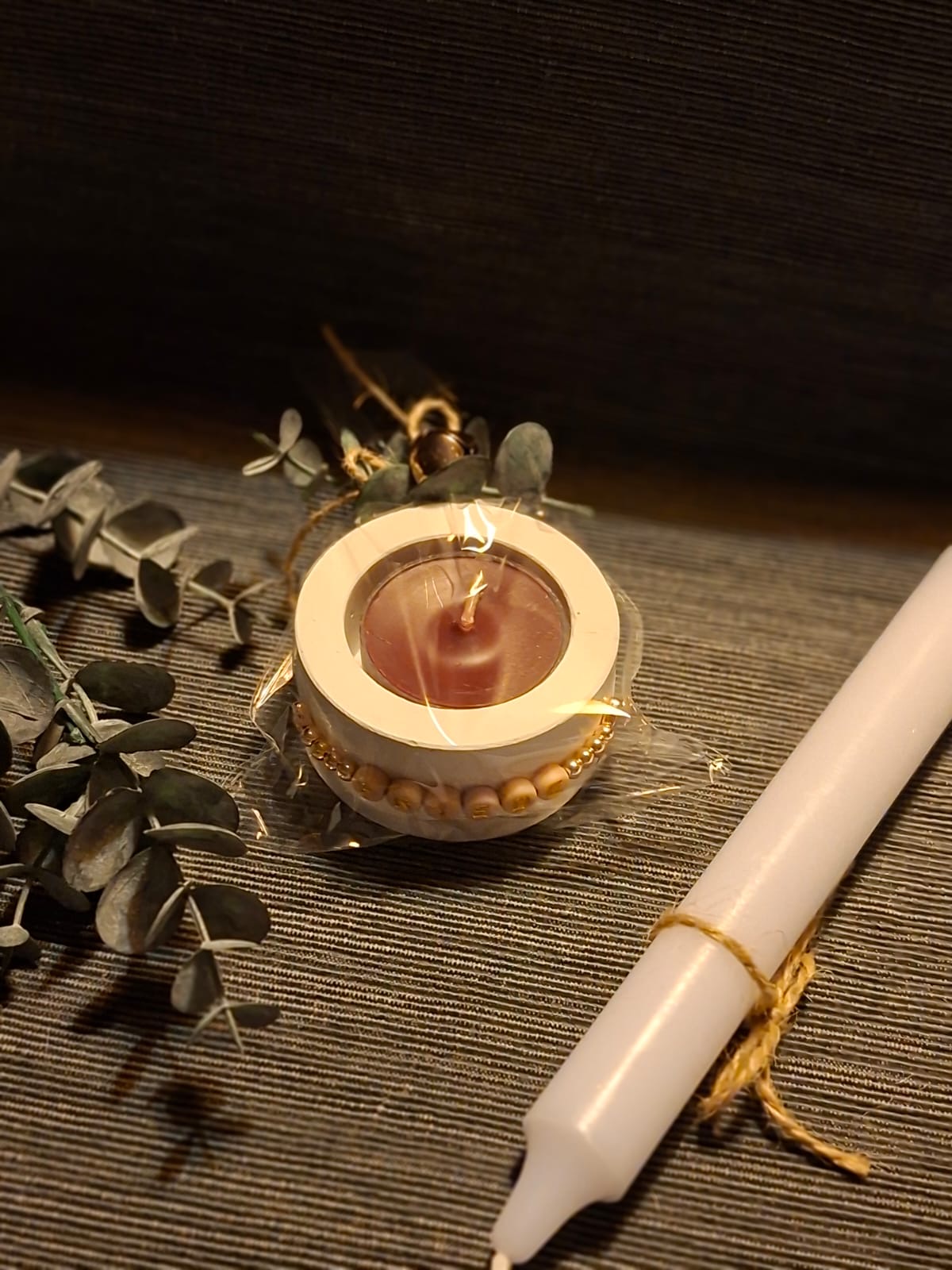 Bild von Präsent - Geschenk - Teelichthalter mit Wunschwort